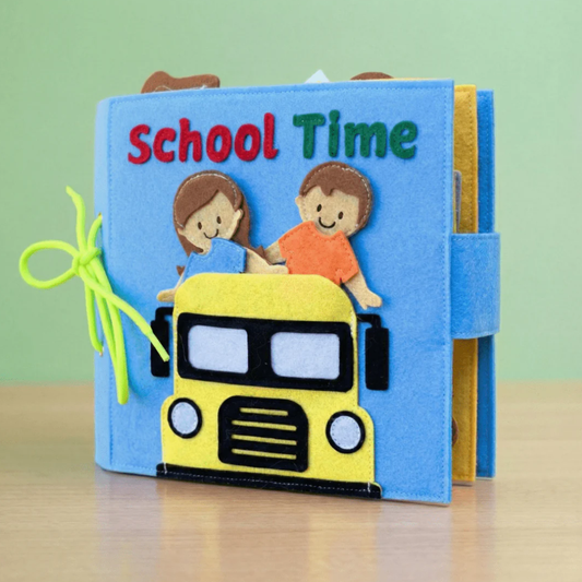 SmartyPals - School Time Felt Busy Book | Screen-Free Educational Activity Book for Kids