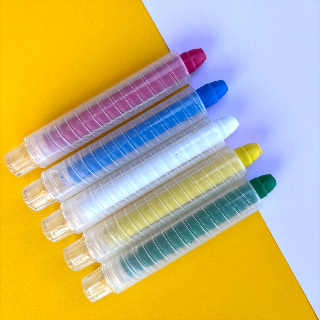 SmartyPals - Dustless Chalk Crayons 12 Pack | Non-Toxic Twist-Up Crayons