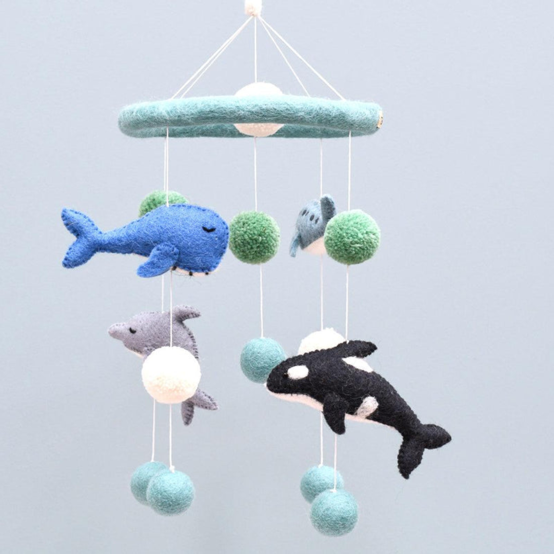 Tara Treasures - Nursery Cot Mobile | Ocean Marine Mammals
