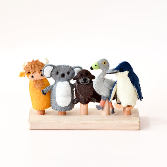 Tara Treasures - Australian Phillip Island Animals Finger Puppet Set