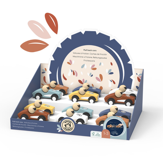 Speedy Monkey - Pull Back Racing Cars