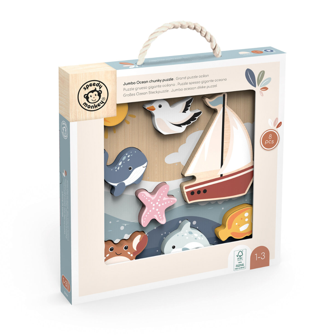 Speedy Monkey - Ocean Chunky Puzzle