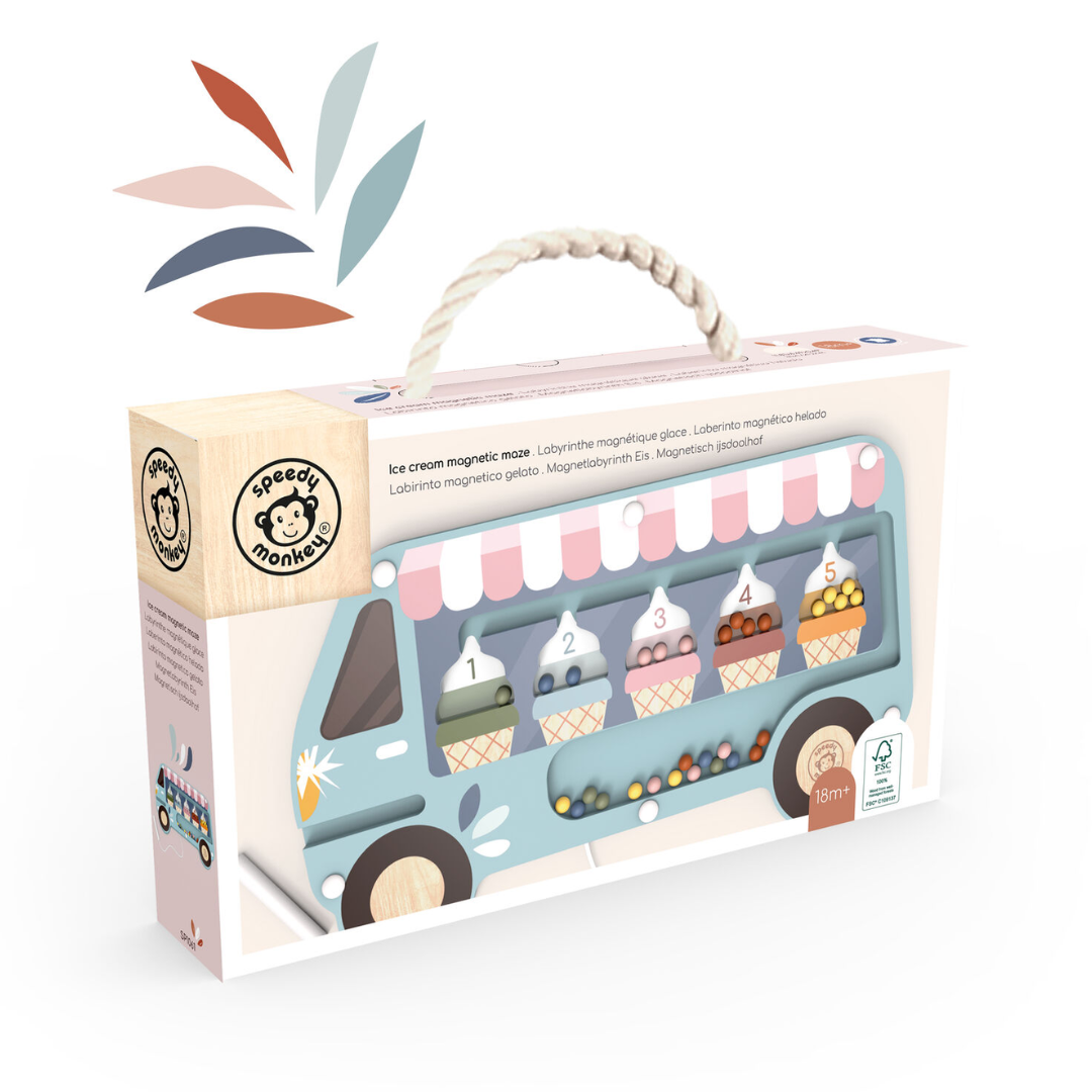 Speedy Monkey - Ice Cream Magnetic Maze