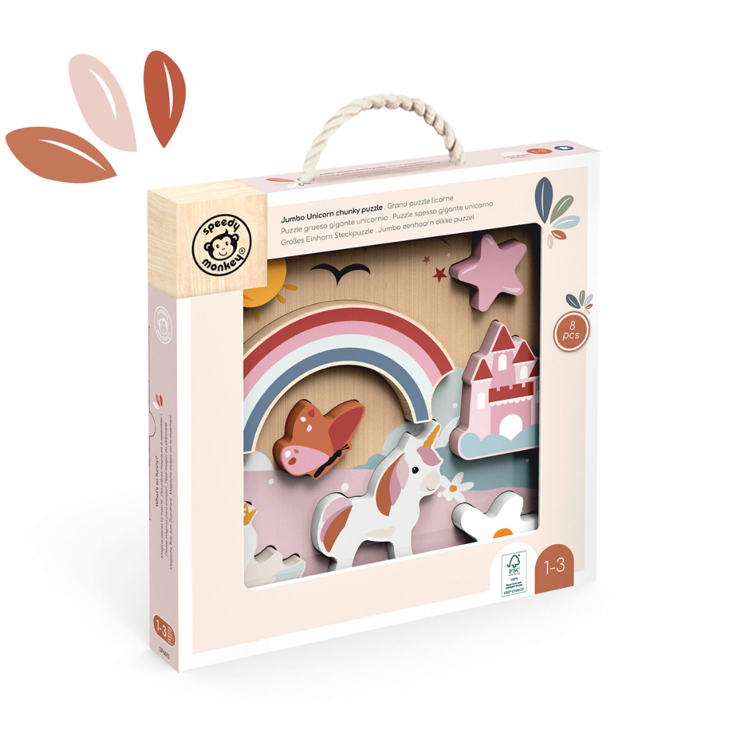 Speedy Monkey - Unicorn Chunky Puzzle