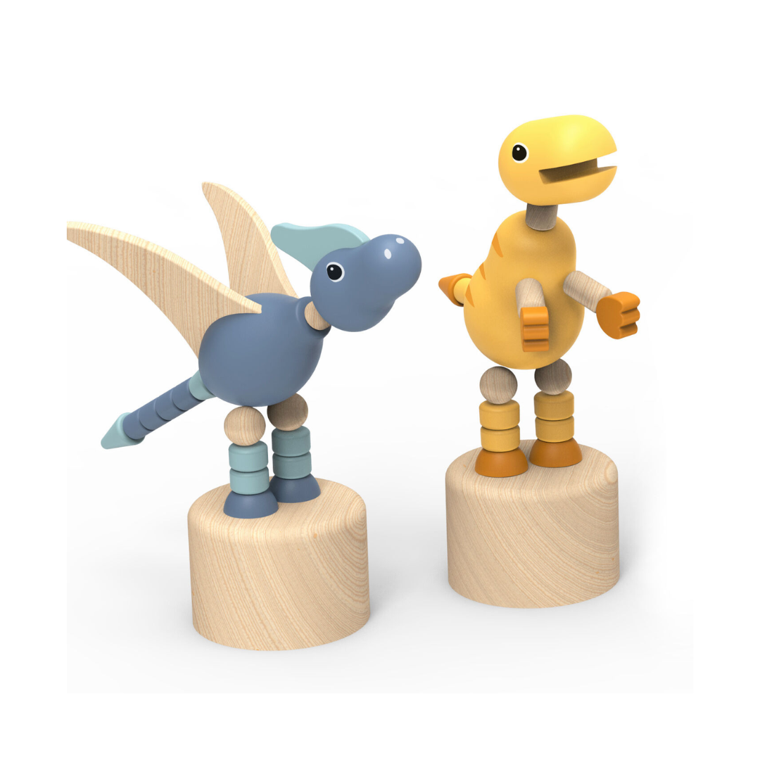Speedy Monkey - Dinosaur Pushing Puppet