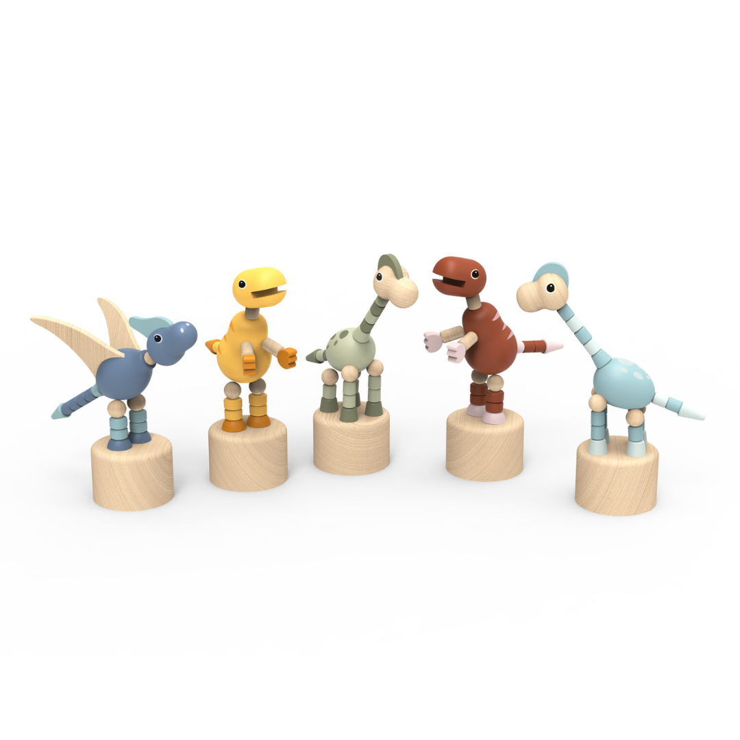 Speedy Monkey - Dinosaur Pushing Puppet