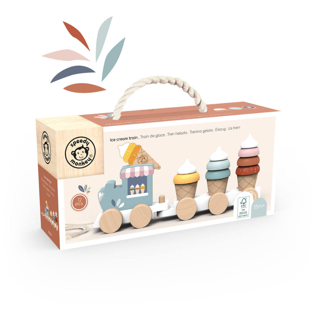 Speedy Monkey - Ice Cream Stacking Train
