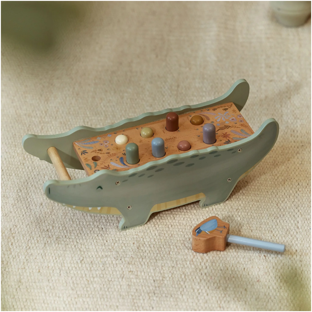 Little Dutch - Safari Friends | Wooden Hammer Bench
