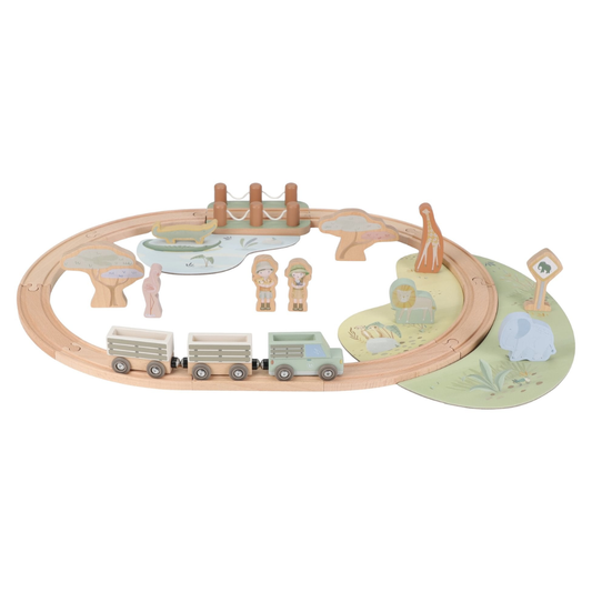 Little Dutch - Safari Friends | Wooden Train Set