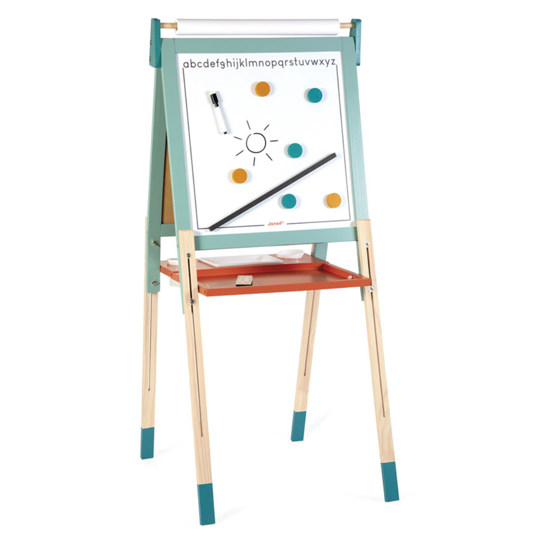 Janod - Height Adjustable Blackboard + Whiteboard