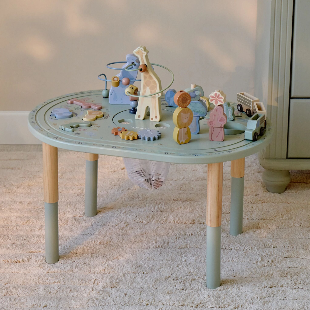 Little Dutch - Safari Friends | Wooden Activity Table XL
