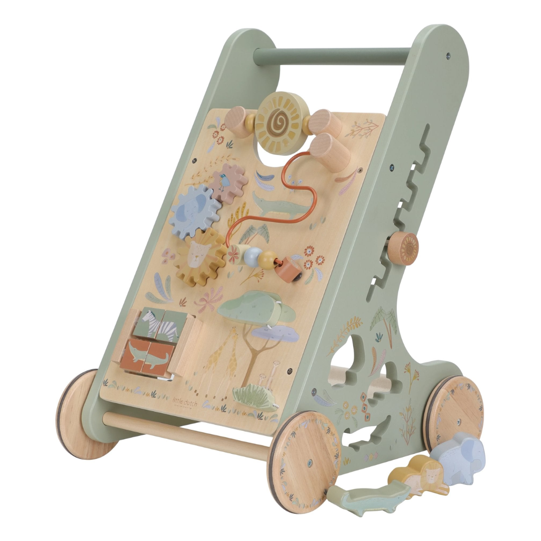 Little Dutch - Safari Friends | Wooden Activity Walker