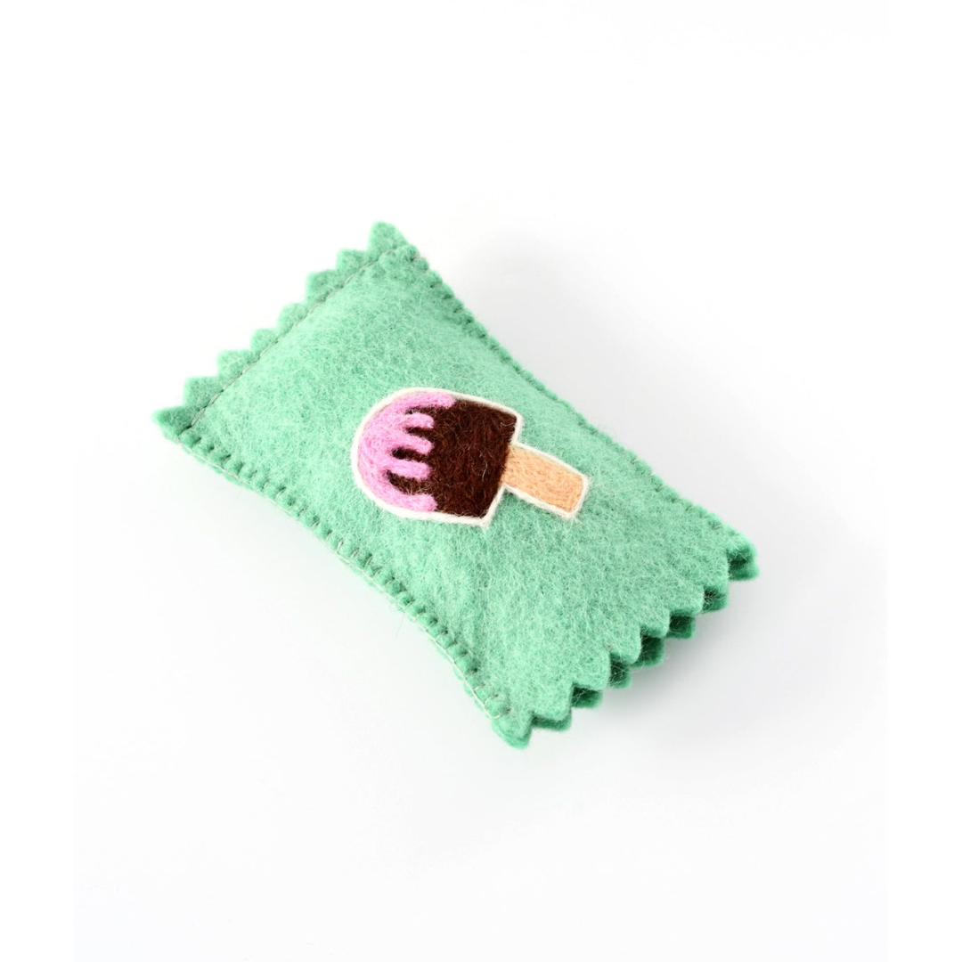 Tara Treasures - Felt Chocolate Ice Cream Popsicle Toy with Wrapper
