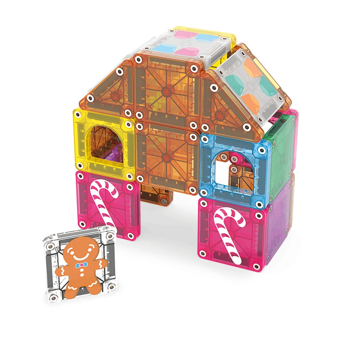 Magna-Tiles - MicroMAGS - Gingerbread House 24 Piece Travel Set