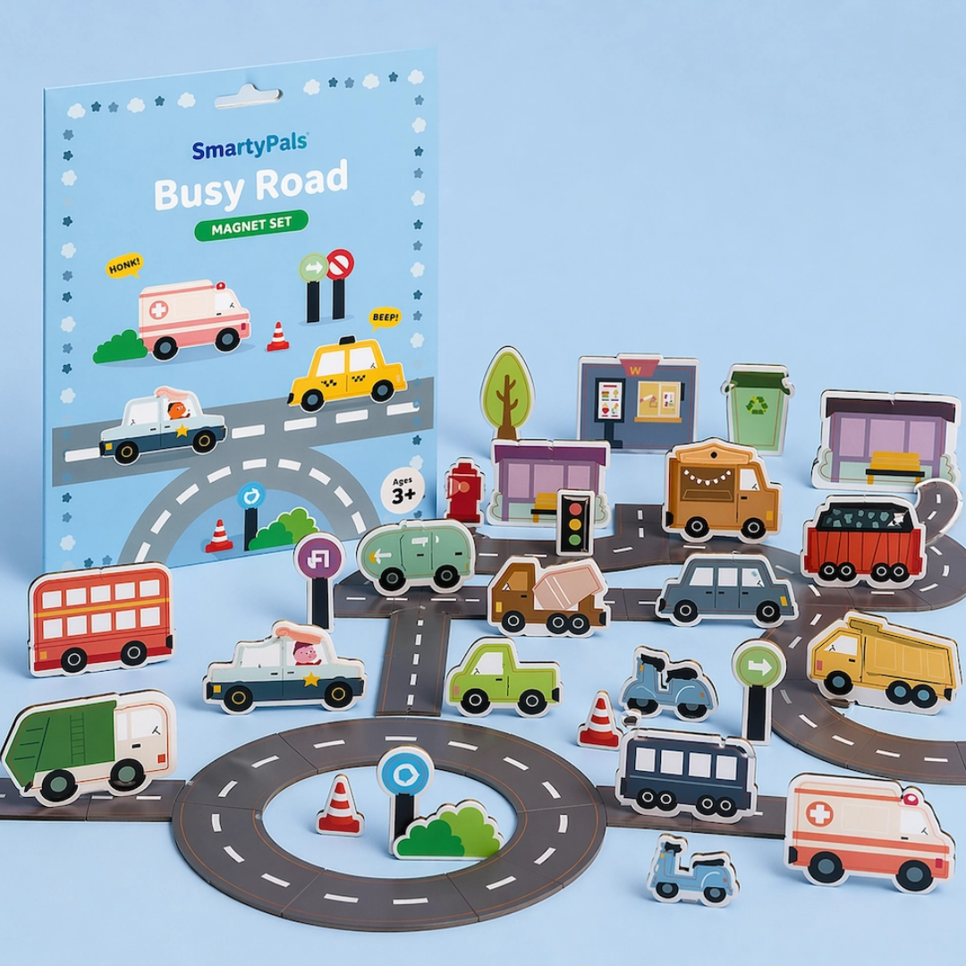 SmartyPals - Busy Road Magnet Set