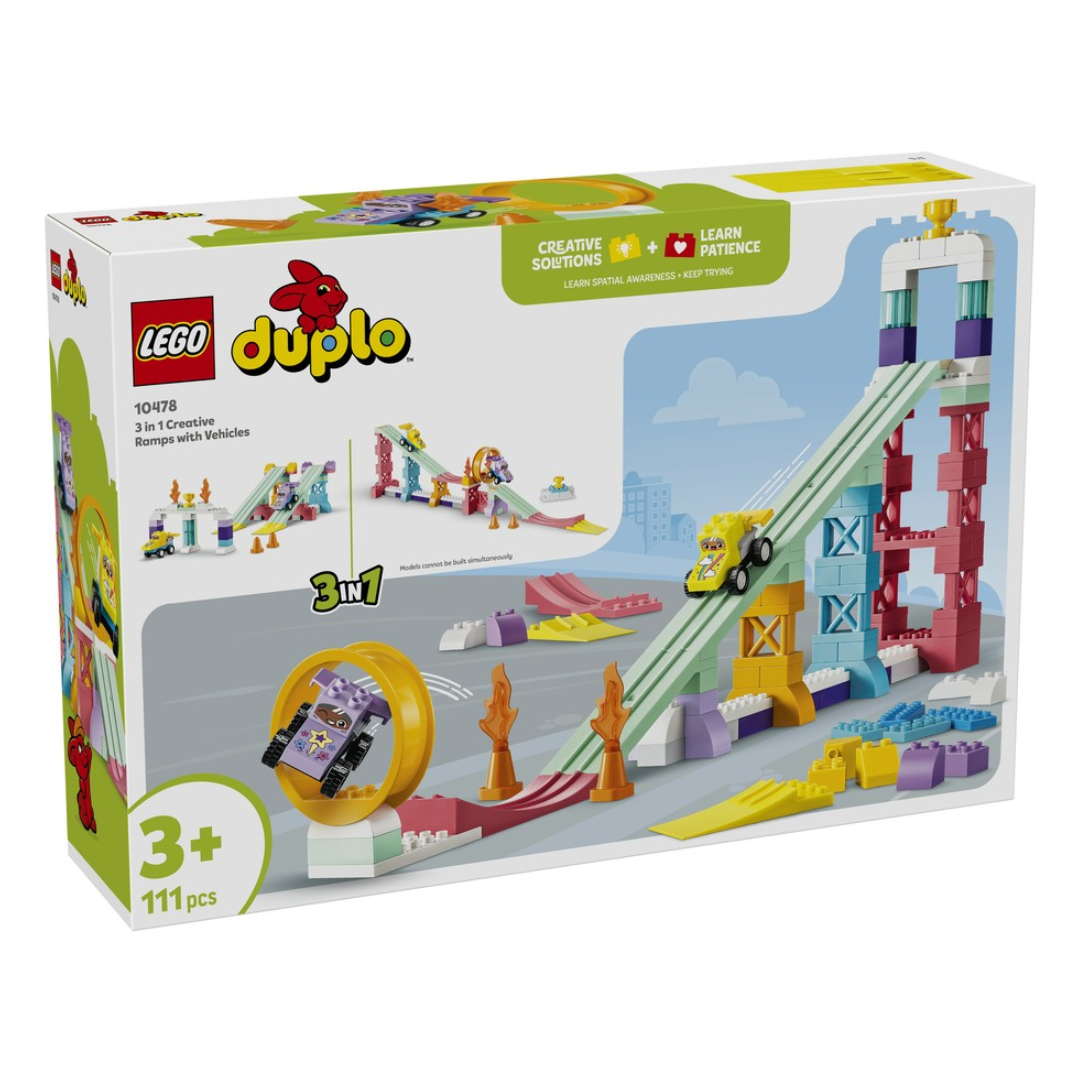 DUPLO by LEGO 3 in 1 Creative Ramps with Vehicles 10478