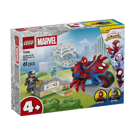 LEGO Marvel Spidey on his Motorcycle vs. Rhino 11206