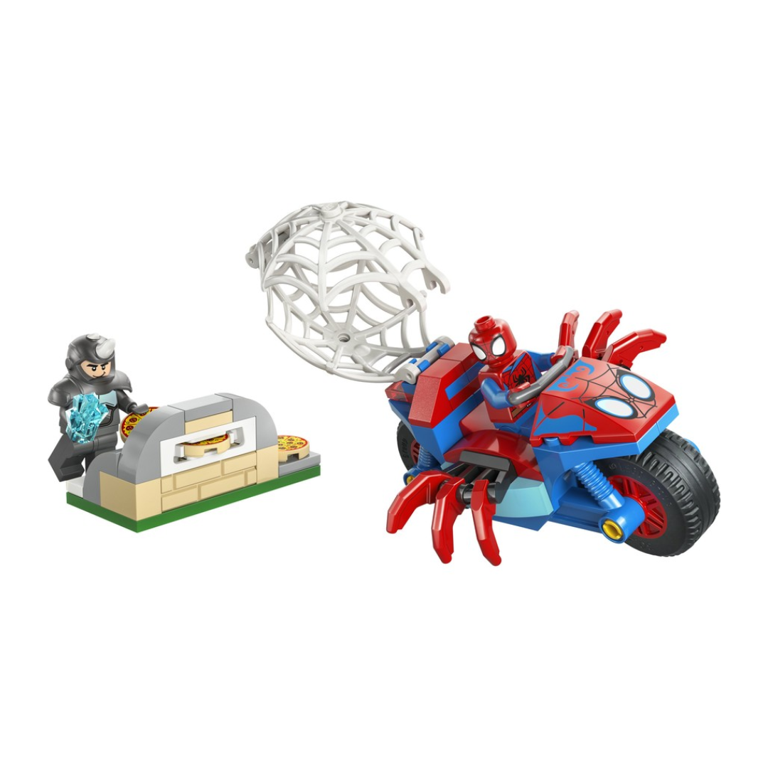 LEGO Marvel Spidey on his Motorcycle vs. Rhino 11206