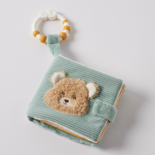 Jiggle & Giggle - Hugglies Teddy Bear Activity Fabric Book | Blue