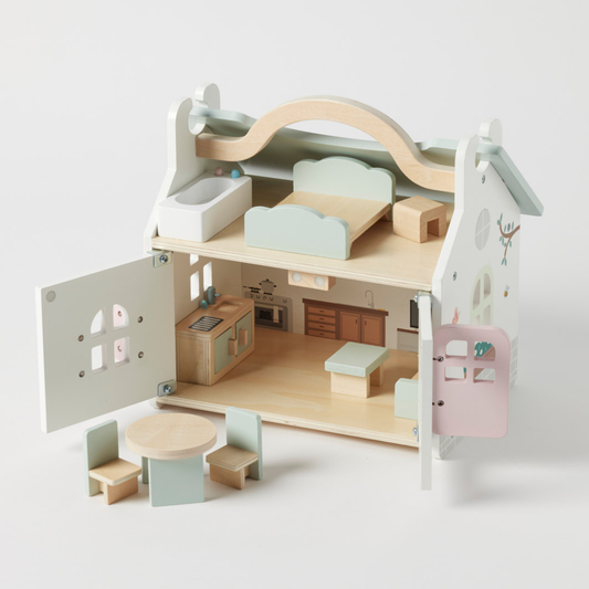 Zookabee - Wooden Doll House with Furniture