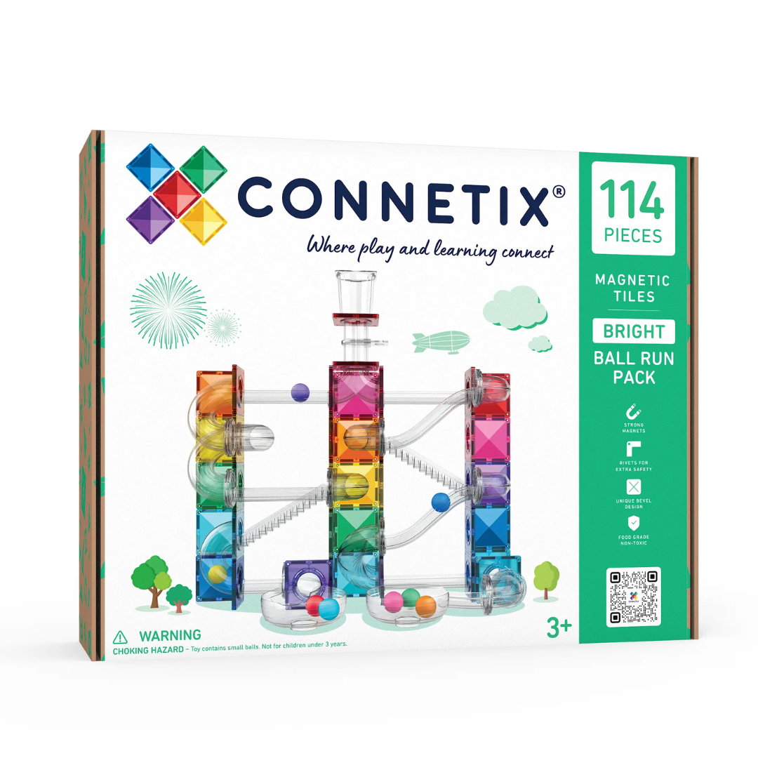 Connetix Tiles 114 Piece Bright Ball Run Pack