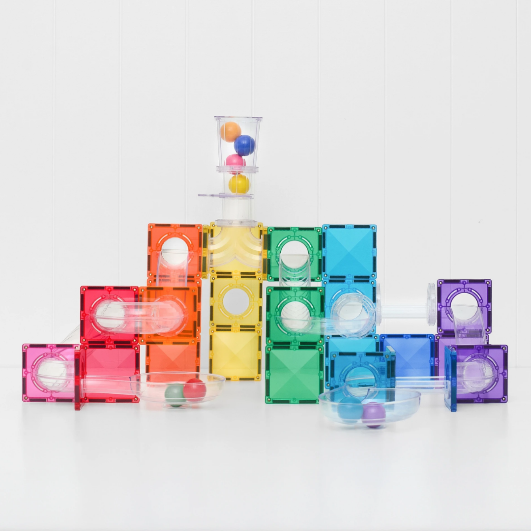 Connetix Tiles 114 Piece Bright Ball Run Pack