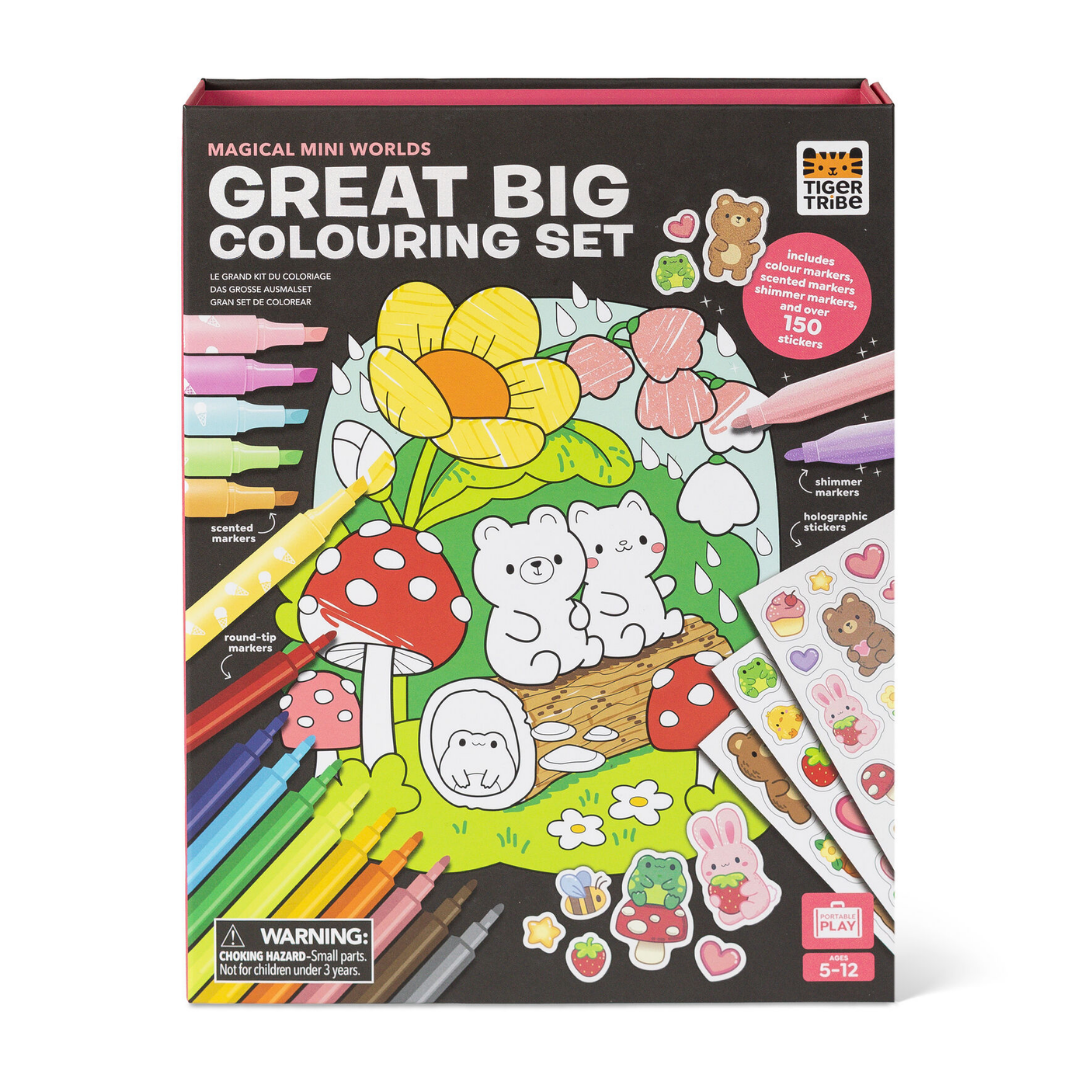 Tiger Tribe Great Big Colouring Set - Magical Mini Worlds