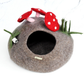 Tara Treasures - Toadstool Cat Cave with Mouse Toy