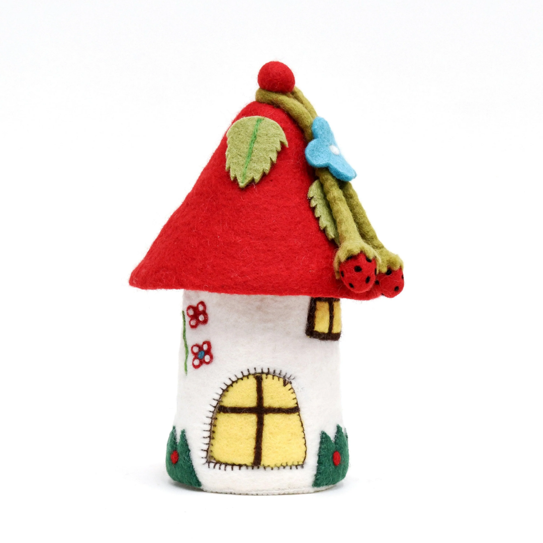 Tara Treasures - Fairies and Gnomes House - Red Roof