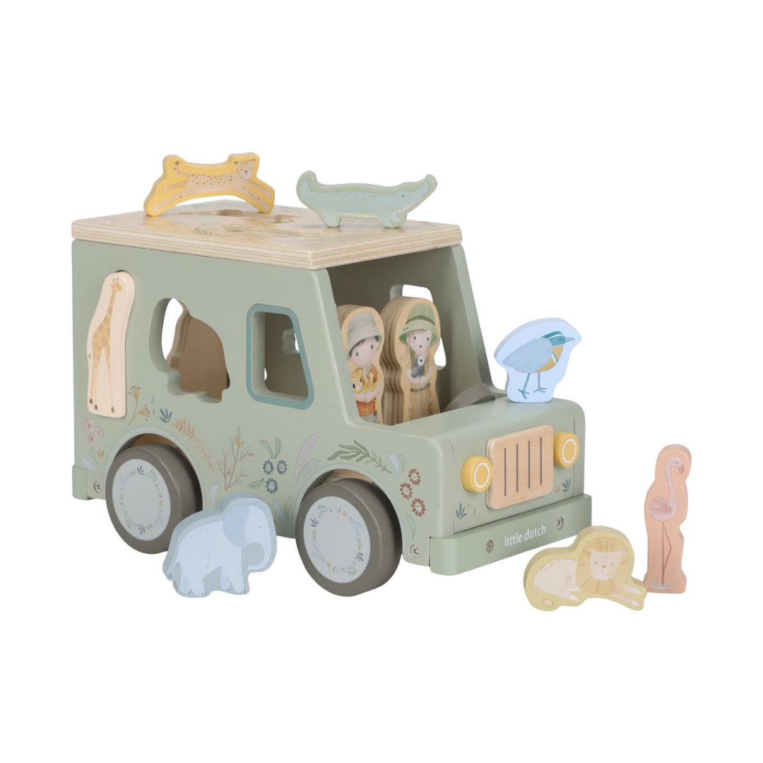 Little Dutch - Safari Friends | Shape Sorter Safari Car