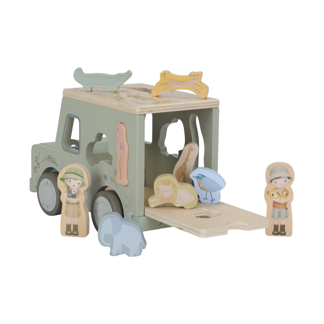 Little Dutch - Safari Friends | Shape Sorter Safari Car