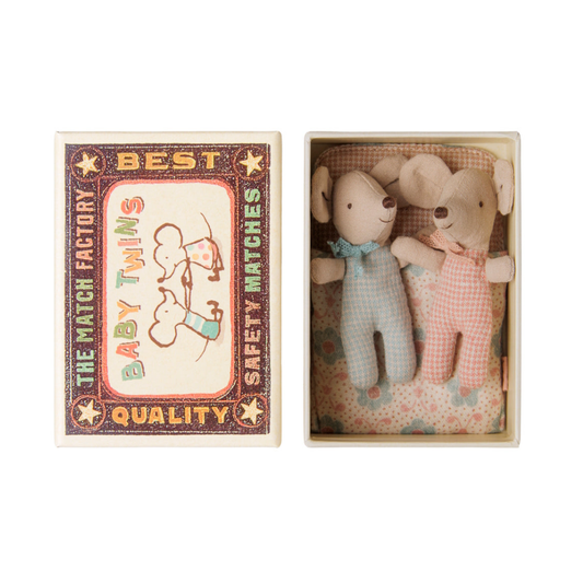 Maileg Mouse - Baby Twins in Matchbox - Checker (2026)