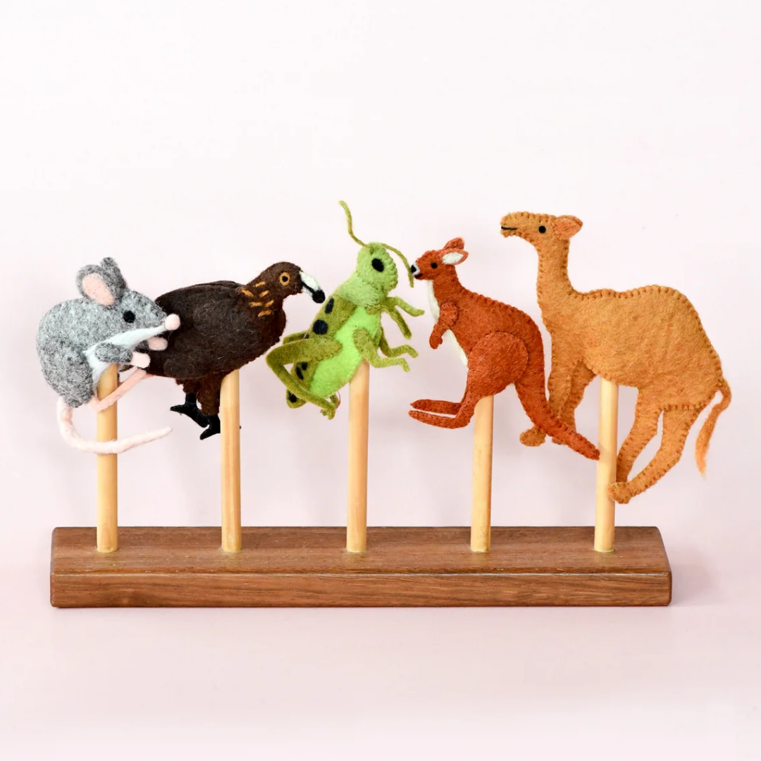 Tara Treasures - Australian Desert Animals Finger Puppet Set