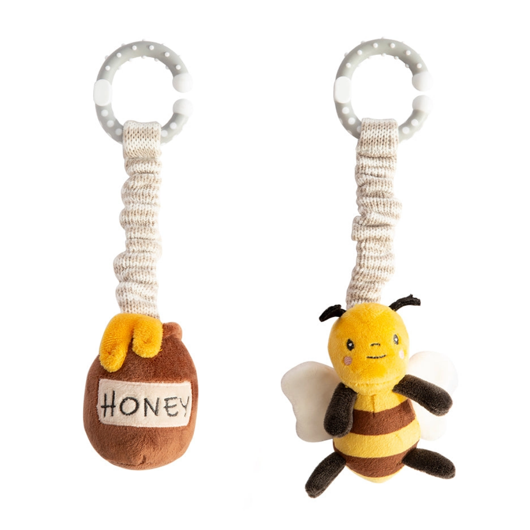 Living Textiles - 2 Pack Stroller Toys | Bee & Honey