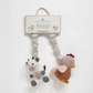 Living Textiles - 2 Pack Stroller Toys | Cow & Chicken