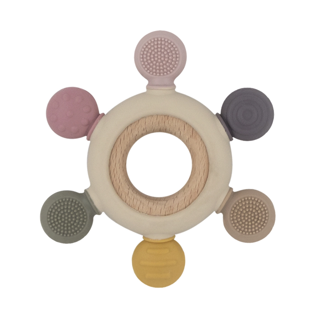 Living Textiles - Multi-Surface Teething Wheel | Rose
