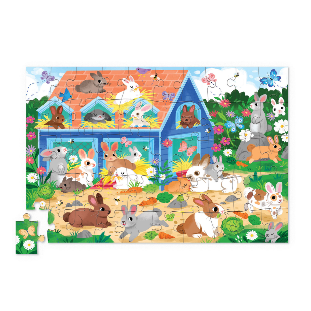Crocodile Creek - Flat House Puzzle - Bunny House | 50 Piece
