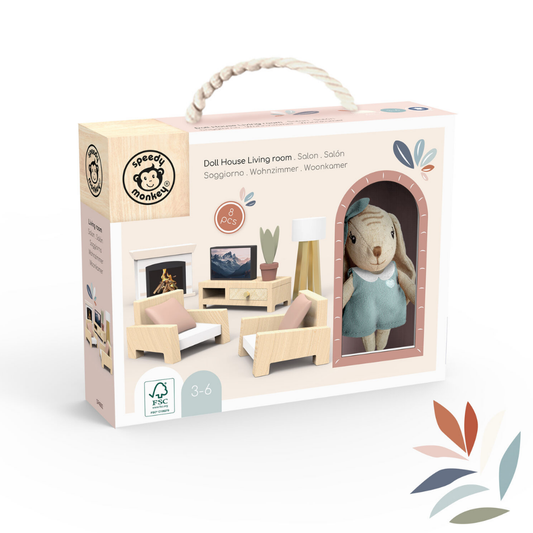 Speedy Monkey - Doll House Living Room + 1 Character