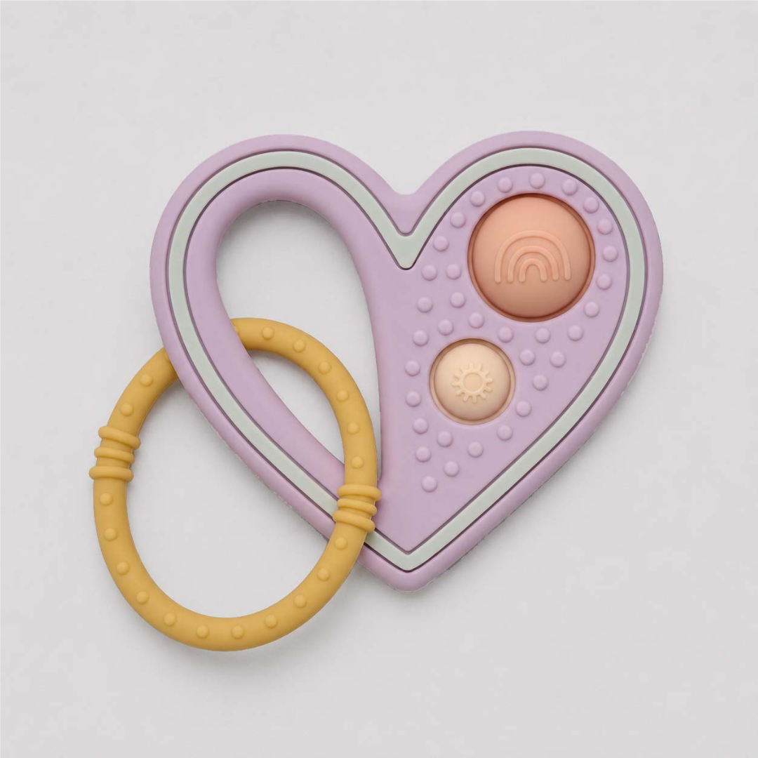 Jiggle & Giggle - Heart Silicone Pop Teether