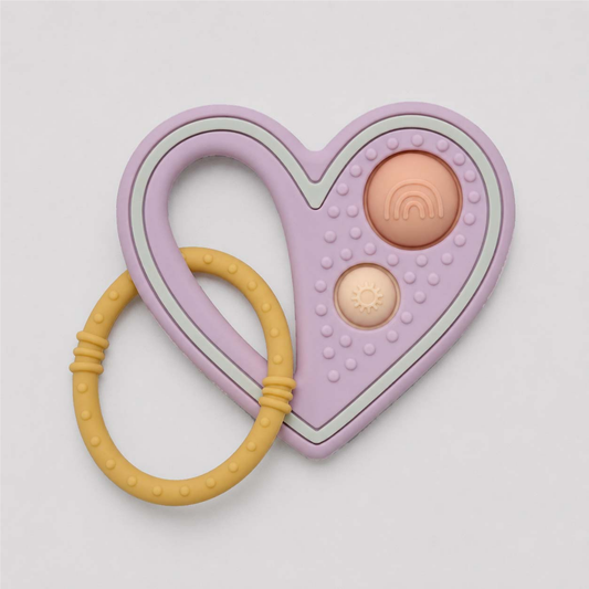 Jiggle & Giggle - Heart Silicone Pop Teether