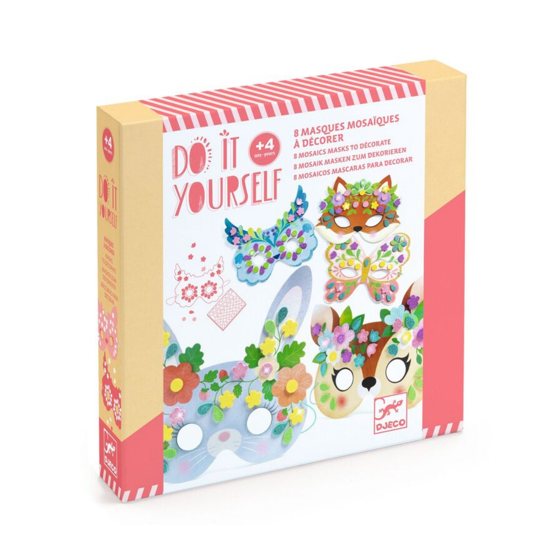 Do It Yourself Forest Animals Mosaic Mask Craft Kit
