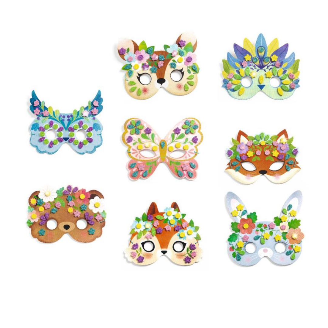 Do It Yourself Forest Animals Mosaic Mask Craft Kit