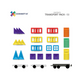 Connetix Tiles 50 Piece Rainbow Transport Pack