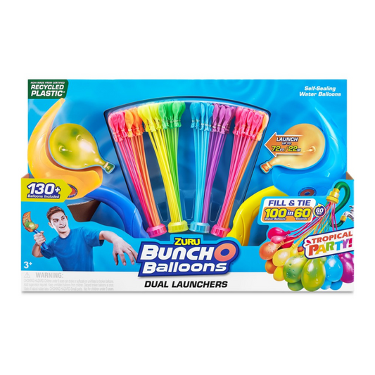 Zuru Bunch O Balloons Launcher 2 Pack with 100 Tropical Party Water Balloons