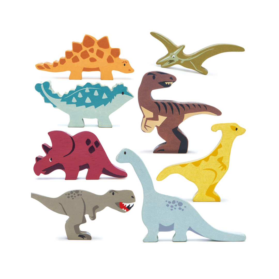 Tender Leaf Selection of 8 Dinosaurs