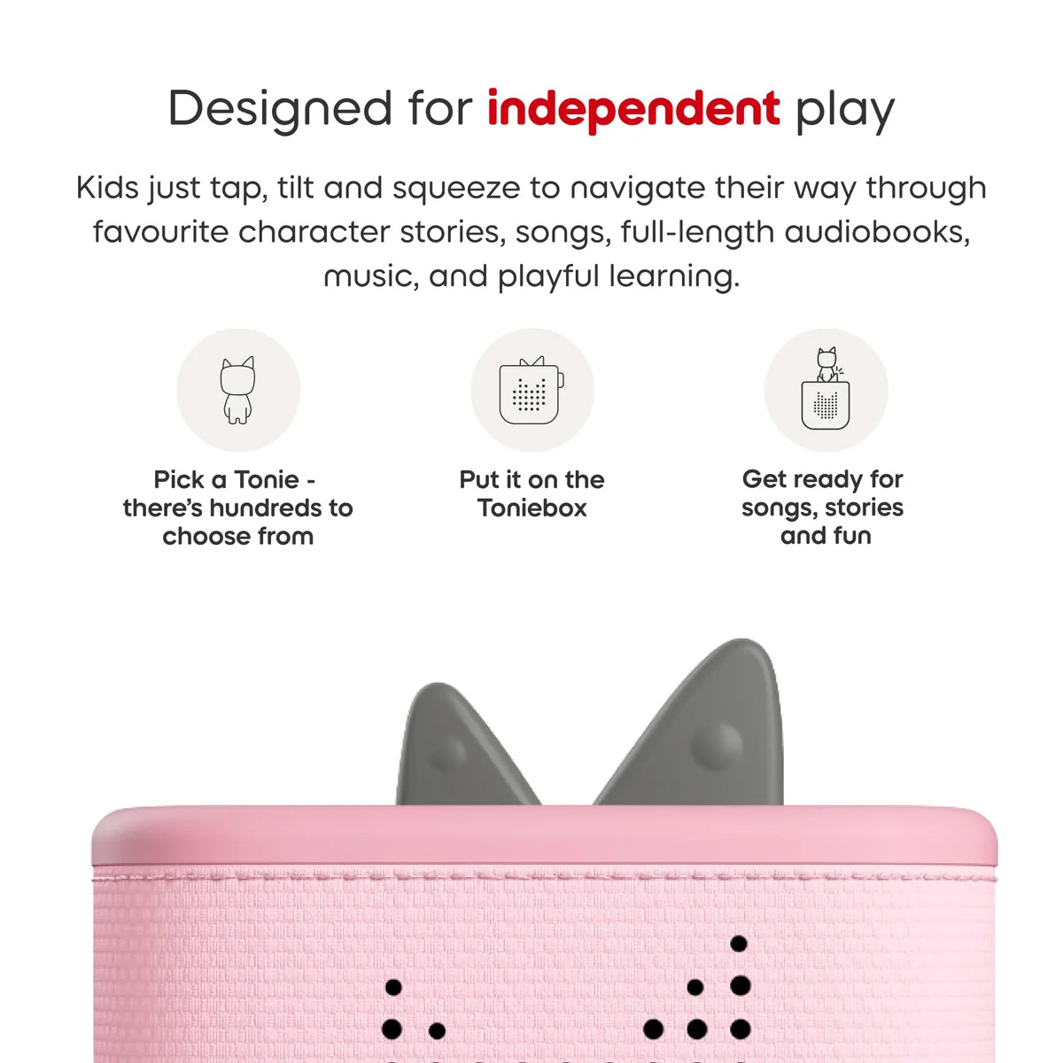 Tonies | Toniebox 2 Starter Set with Creative Tonie Rubie - Cloud Pink