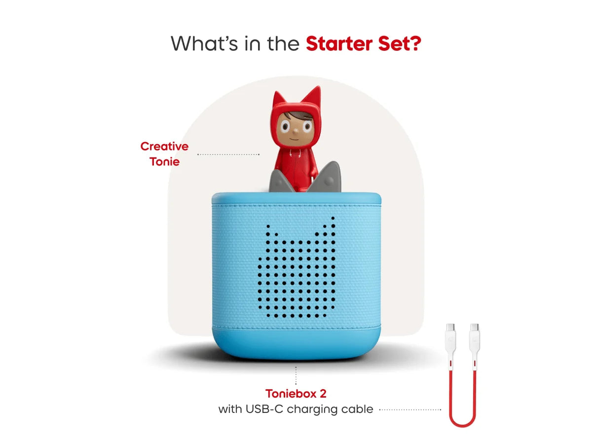 Tonies | Toniebox 2 Starter Set with Creative Tonie Rubie - Sky Blue