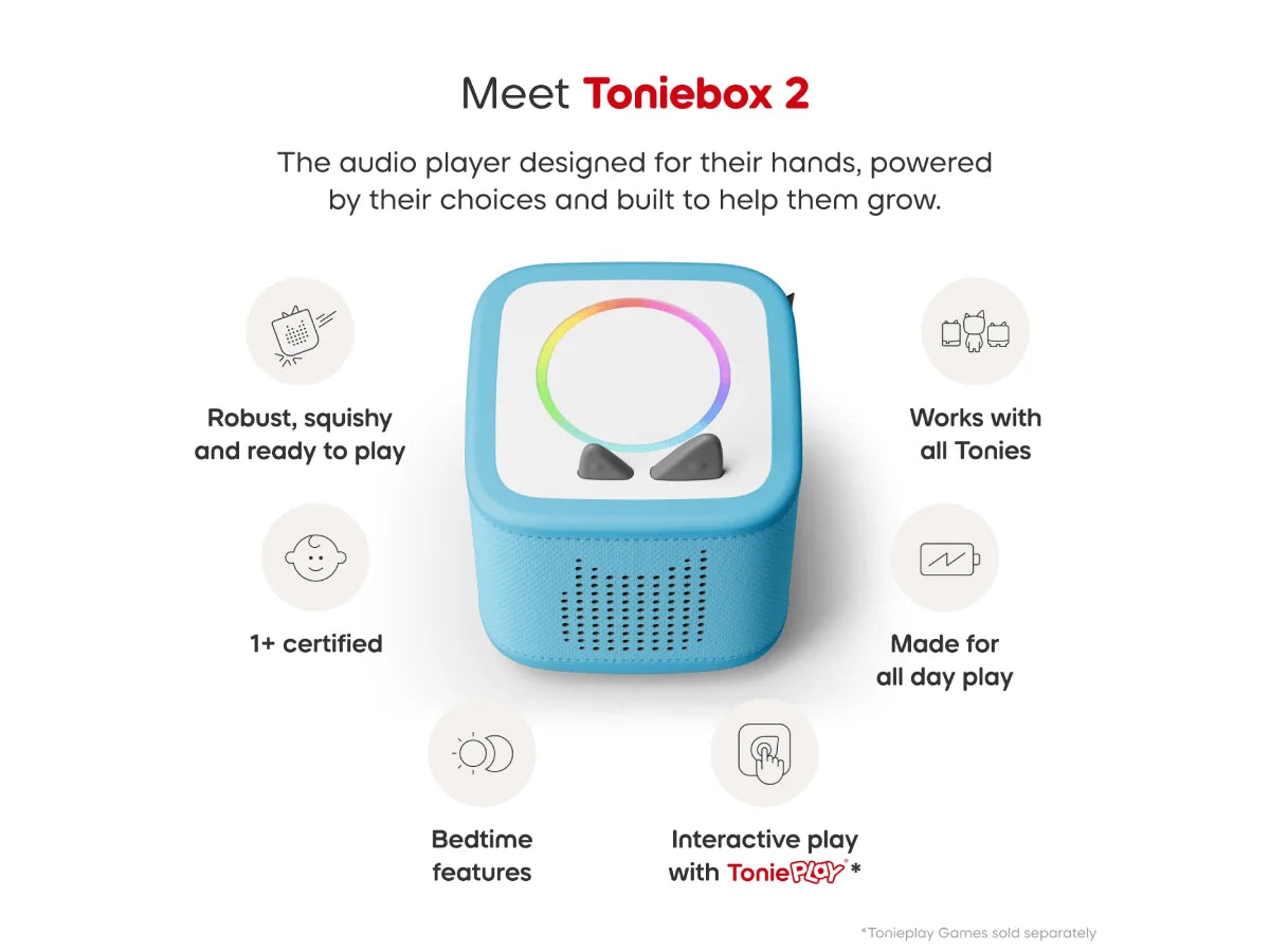Tonies | Toniebox 2 Starter Set with Creative Tonie Rubie - Sky Blue