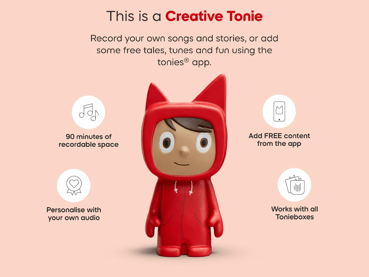 Tonies | Toniebox 2 Starter Set with Creative Tonie Rubie - Sunset Red