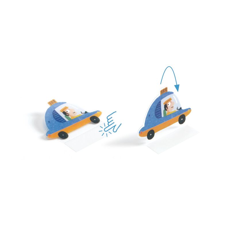 Djeco Vehicles 80 pc Lift-Up Stickers
